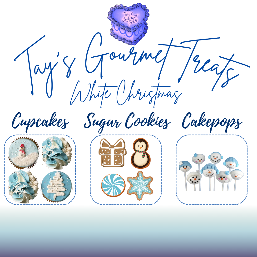 White Christmas theme treats
